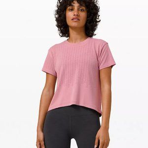 Lululemon Train to Be Short Sleeve Shirt, Pink Taupe/Pink Taupe,  SIZE XL